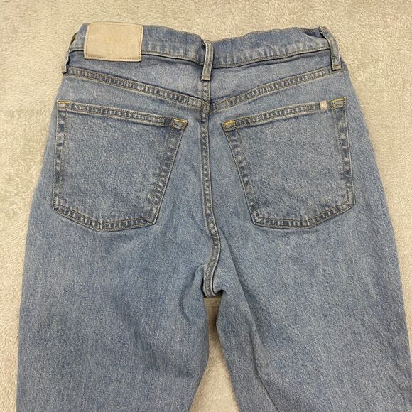 Everlane Jeans Womens 25 Blue Crop Original Checky Organic Cotton High Rise - Picture 7 of 11